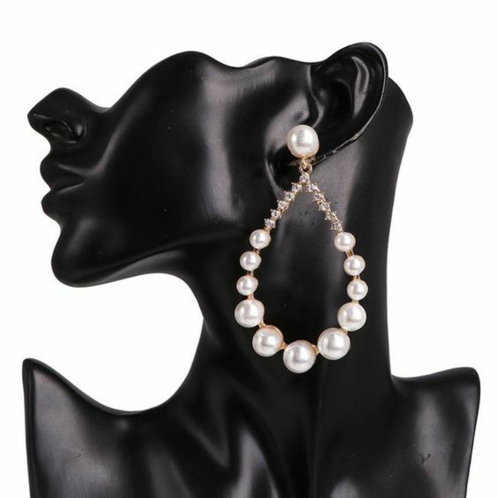 Pearl tear drop earrings